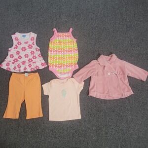 Carters Old Navy Luna Luna 3-6M Clothing Lot 5pc Baby Girl Jacket Top Pants